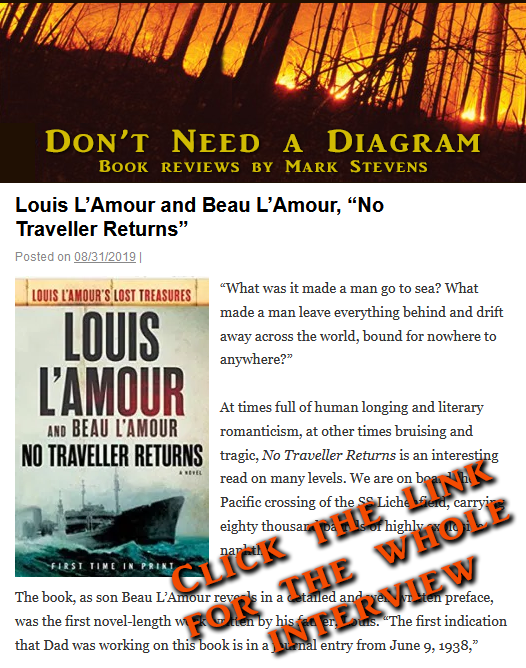 Western author Louis L'Amour's first novel? A seafaring tale 